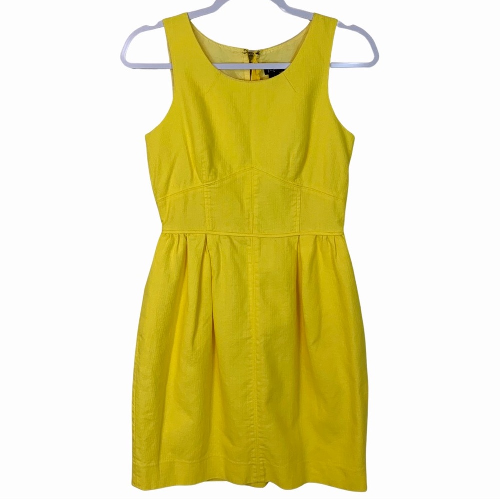 J Crew Factory Textured Cotton Sheath Sleeveless Dress
